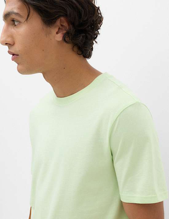 Pure Cotton Regular Fit Crew Neck T-Shirt