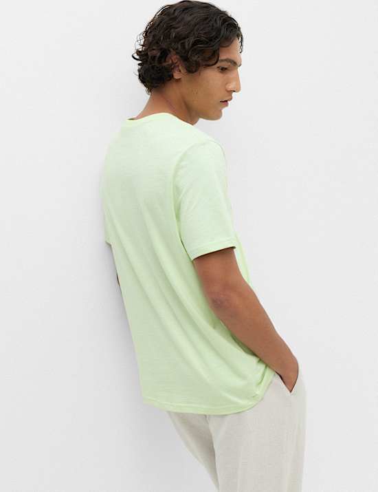 Pure Cotton Regular Fit Crew Neck T-Shirt