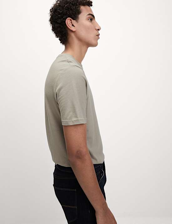 Regular Fit Pure Cotton Crew Neck T-Shirt