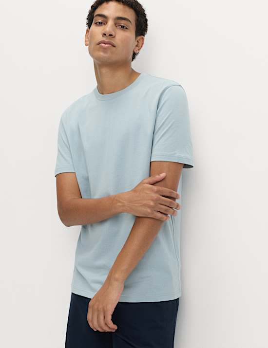 Regular Fit Pure Cotton Crew Neck T-Shirt