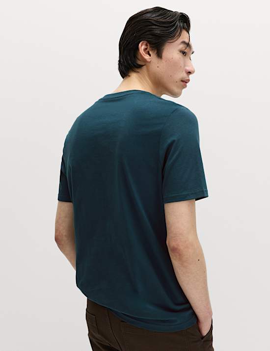Camiseta 100 % algod&oacute;n de corte est&aacute;ndar con cuello redondo