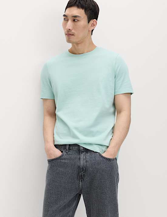 Camiseta 100 % algod&oacute;n de corte est&aacute;ndar con cuello redondo