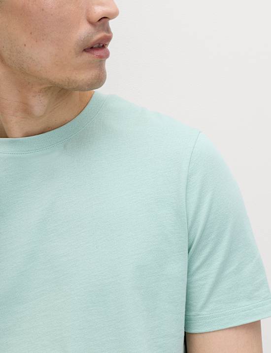 Camiseta 100 % algod&oacute;n de corte est&aacute;ndar con cuello redondo
