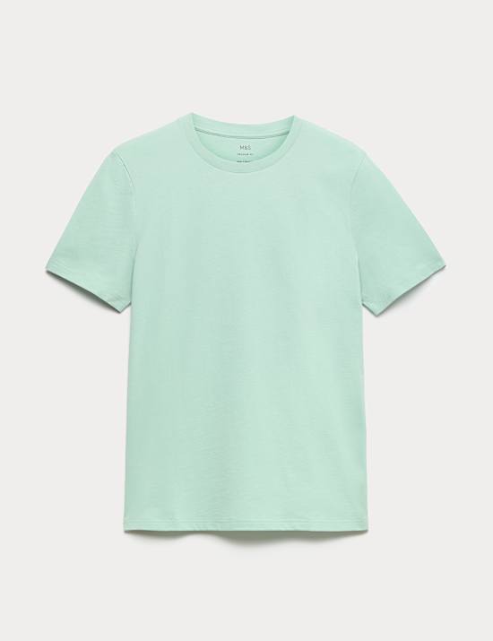 Regular Fit Pure Cotton Crew Neck T-Shirt