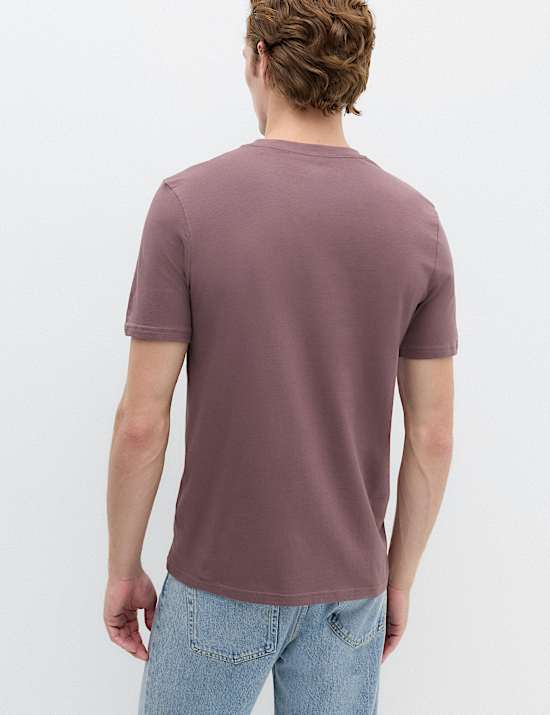Pure Cotton Regular Fit Crew Neck T-Shirt