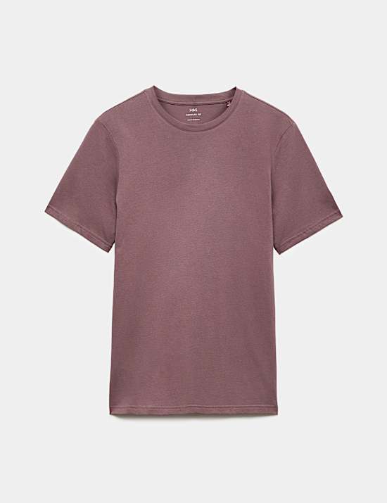 Pure Cotton Regular Fit Crew Neck T-Shirt