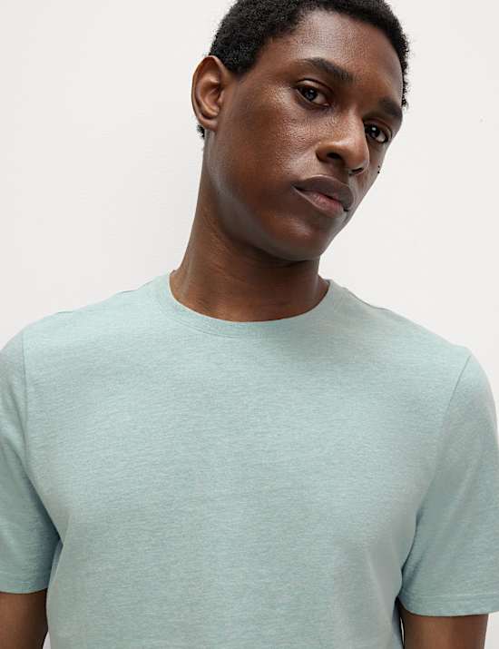 Pure Cotton Regular Fit Crew Neck T-Shirt
