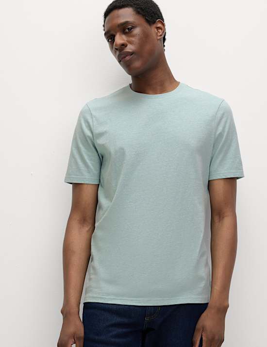Pure Cotton Regular Fit Crew Neck T-Shirt