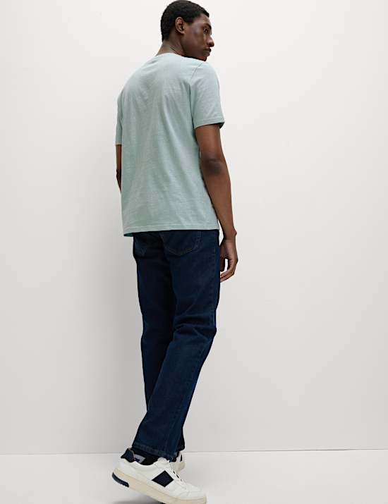Pure Cotton Regular Fit Crew Neck T-Shirt