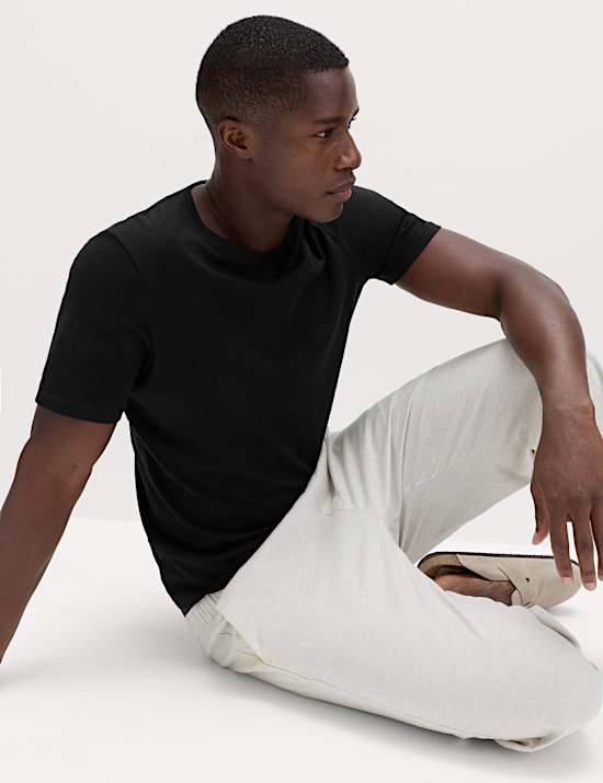 Regular Fit Pure Cotton Crew Neck T-Shirt