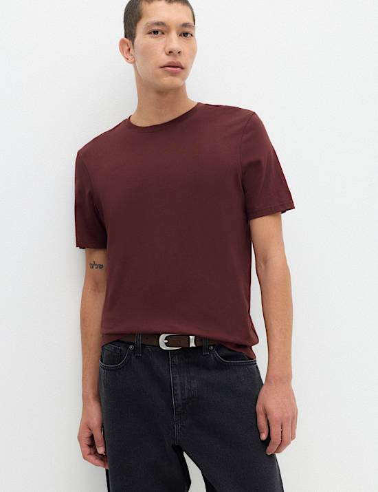 Camiseta 100 % algod&oacute;n de corte est&aacute;ndar con cuello redondo