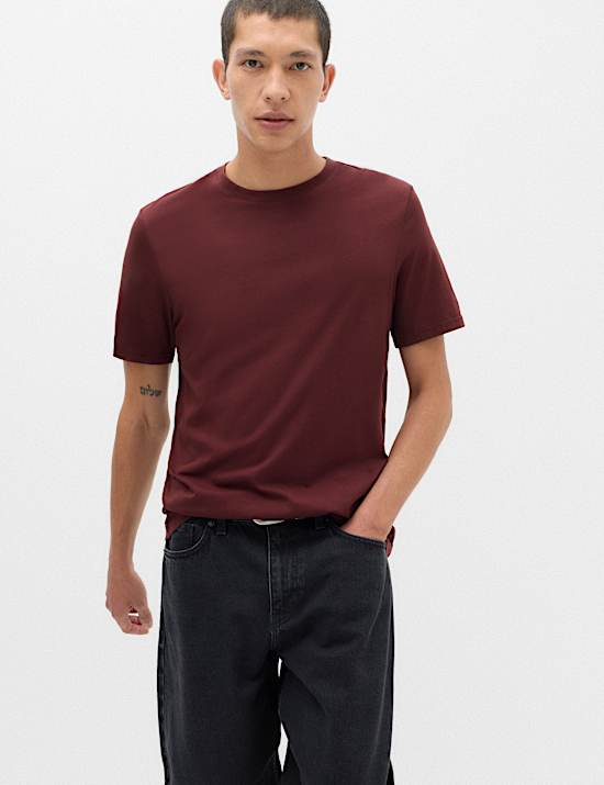 Camiseta 100 % algod&oacute;n de corte est&aacute;ndar con cuello redondo