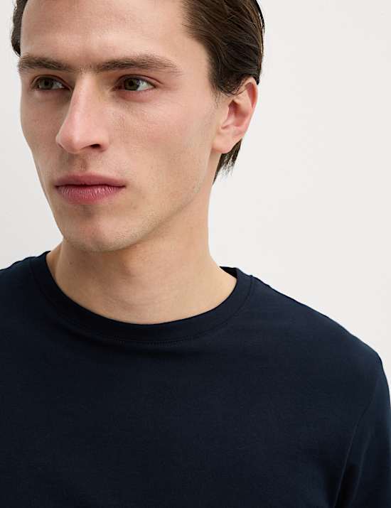 Slim Fit Pure Cotton Crew Neck T-Shirt