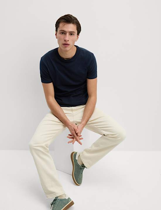 Slim Fit Pure Cotton Crew Neck T-Shirt