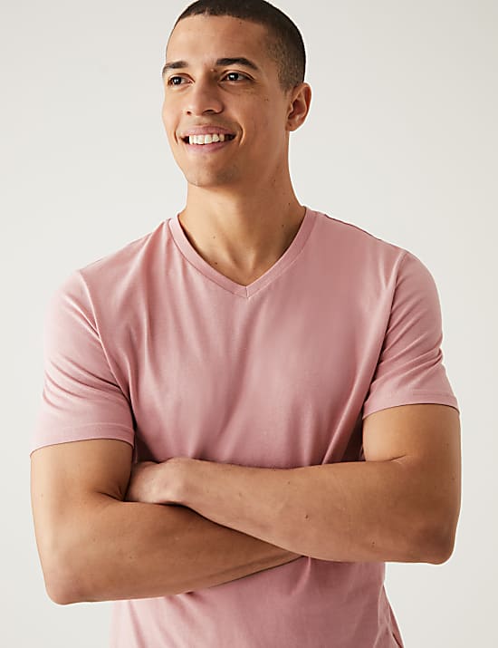 Pure Cotton V-Neck T-Shirt