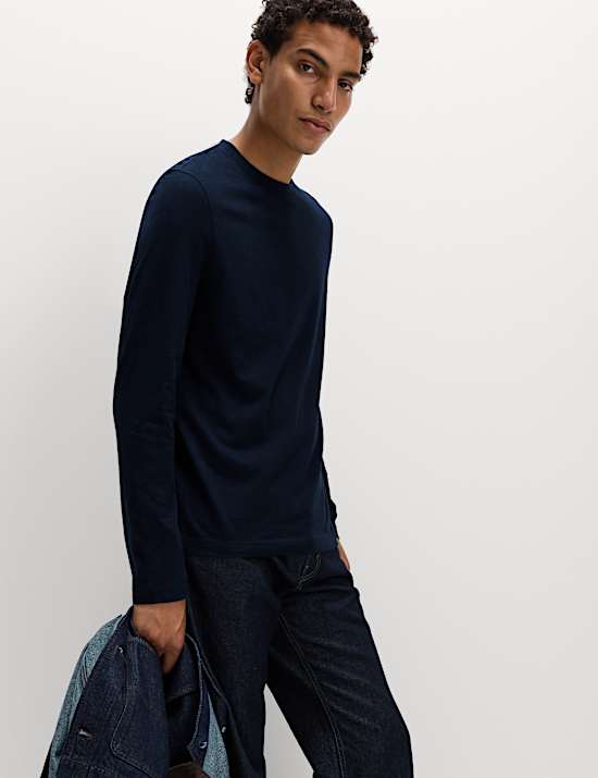 Pure Cotton Crew Neck T-Shirt