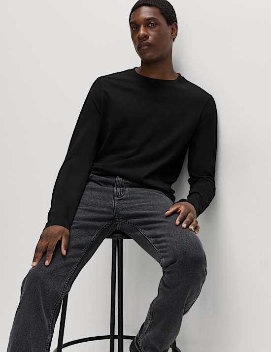 Pure Cotton Crew Neck T-Shirt