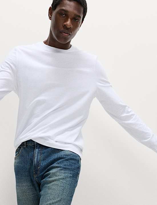 Pure Cotton Crew Neck T-Shirt