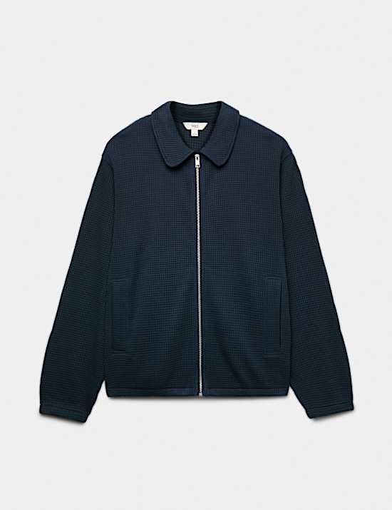 Pure Cotton Exploded Waffle Jacket