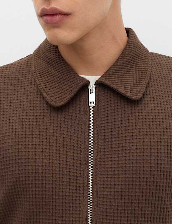 Pure Cotton Exploded Waffle Jacket