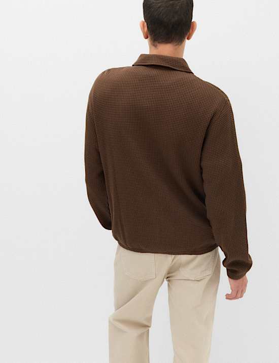 Pure Cotton Exploded Waffle Jacket