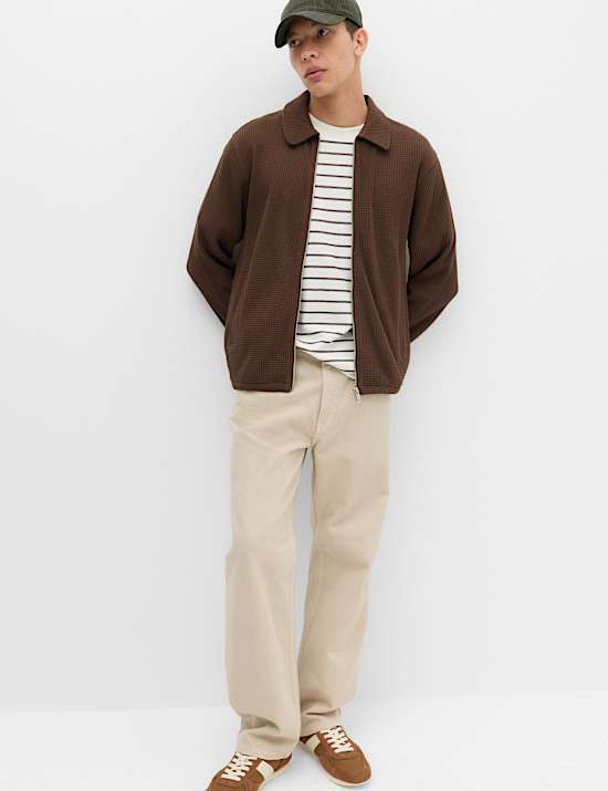 Pure Cotton Exploded Waffle Jacket