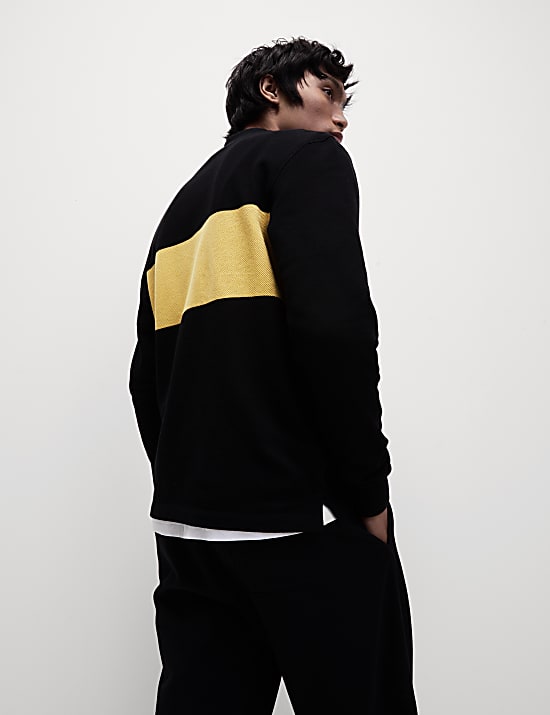 Cotton Rich Piqu&eacute; Long Sleeve Polo Shirt