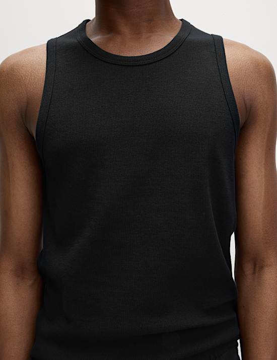 Cotton Rich Ribbed Vest