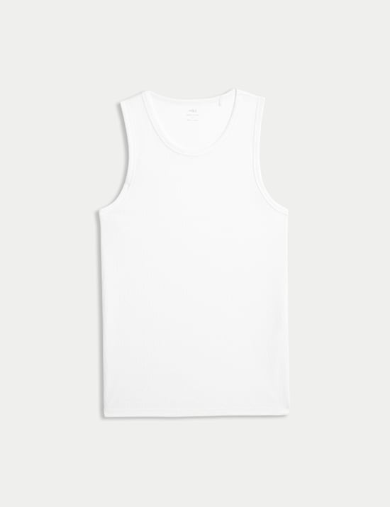 Cotton Rich Ribbed Vest