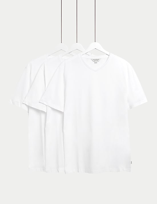 3pk Pure Supima® Cotton V-neck T-Shirts
