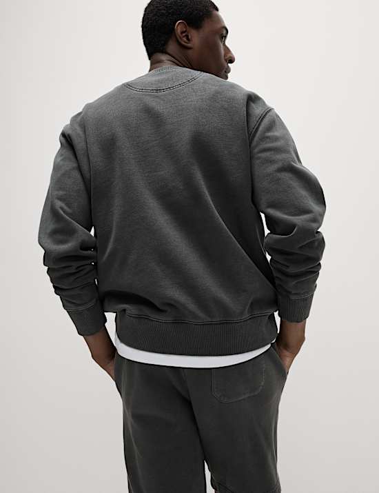 Pure Cotton Garment Dye Sweatshirt