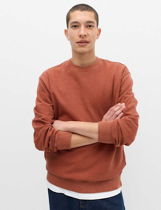 Pure Cotton Garment Dye Sweatshirt