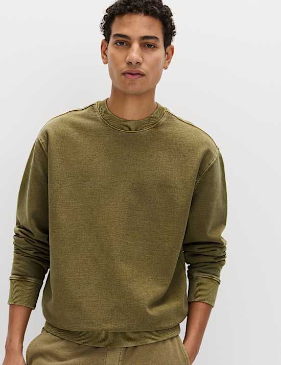 Pure Cotton Garment Dye Sweatshirt