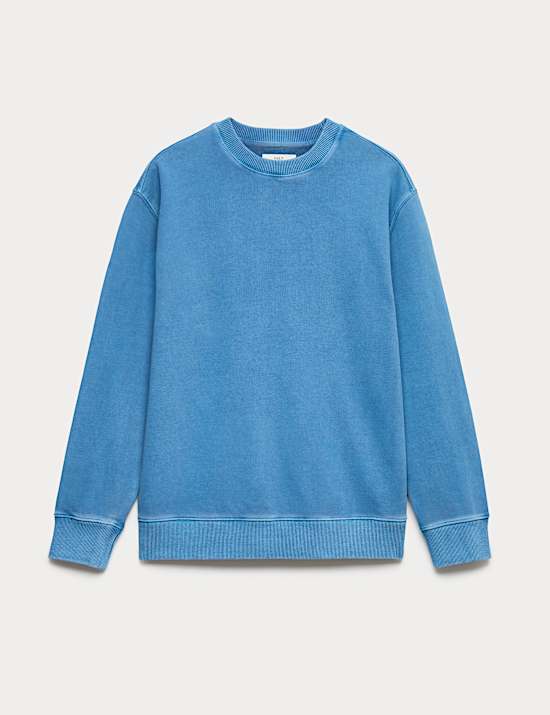 Pure Cotton Garment Dye Sweatshirt