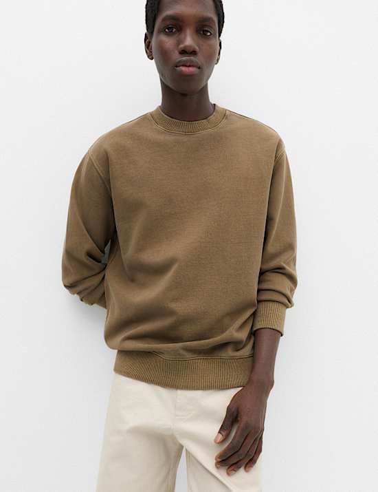 Pure Cotton Garment Dye Sweatshirt