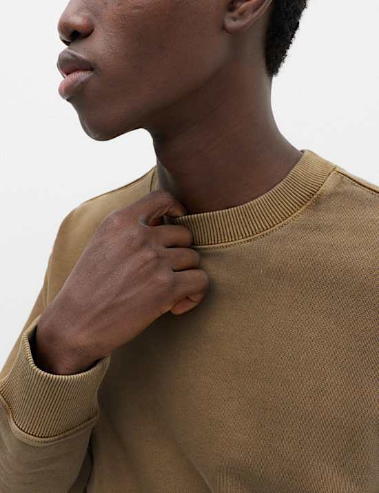 Pure Cotton Garment Dye Sweatshirt