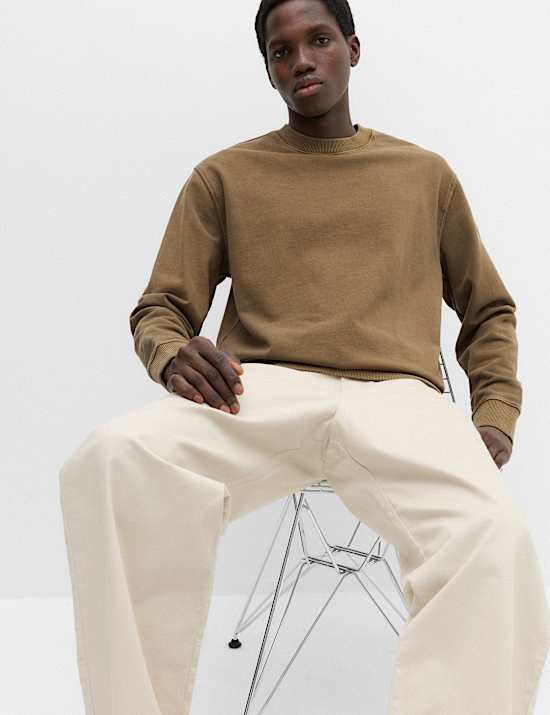 Pure Cotton Garment Dye Sweatshirt