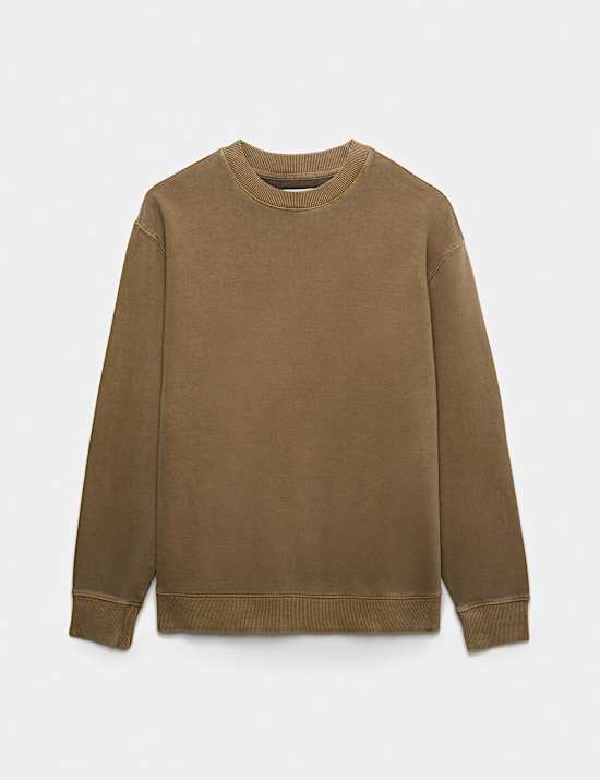 Pure Cotton Garment Dye Sweatshirt