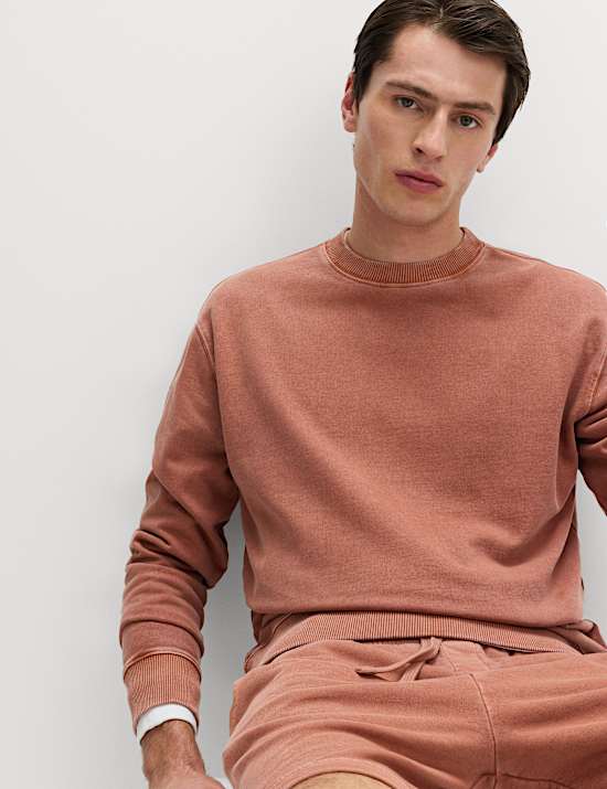 Pure Cotton Garment Dye Sweatshirt