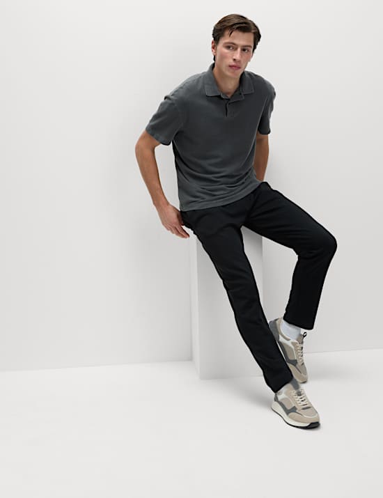 Kemeja Polo Relaxed Fit Kain Celup Katun Murni