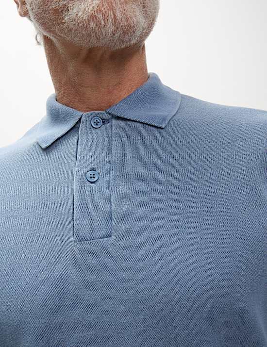 Μπλούζα πόλο με ξεθωριασμένη όψη και χαλαρή εφαρμογή από 100% βαμβάκι