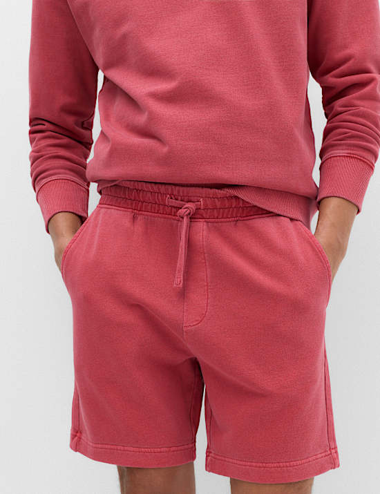 Relaxed Fit Pure Cotton Garment Dye Short