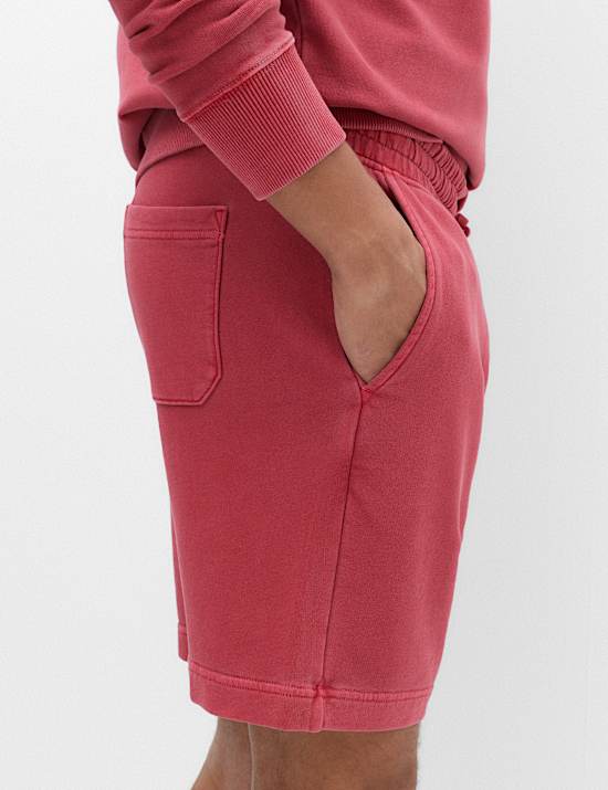 Relaxed Fit Pure Cotton Garment Dye Short