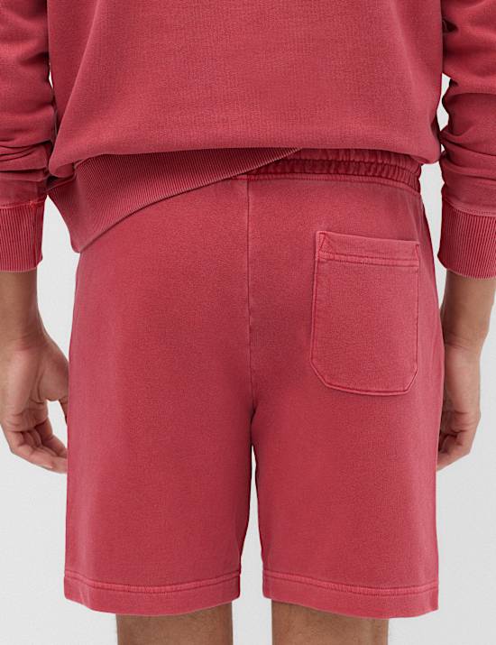 Relaxed Fit Pure Cotton Garment Dye Short