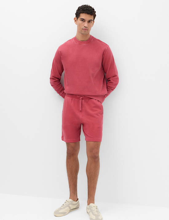 Relaxed Fit Pure Cotton Garment Dye Short