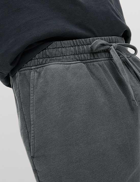 Σορτς με ξεθωριασμένη όψη και χαλαρή εφαρμογή από 100% βαμβάκι