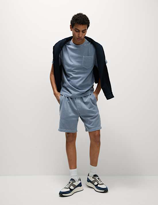 Relaxed Fit Pure Cotton Garment Dye Short