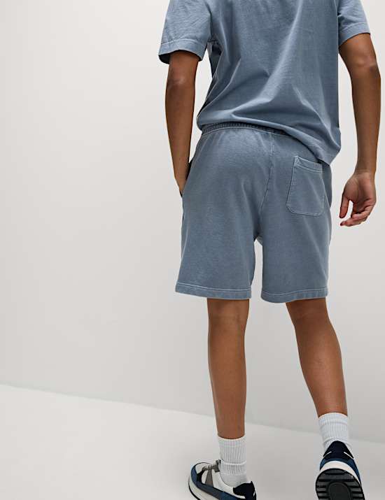 Relaxed Fit Pure Cotton Garment Dye Short