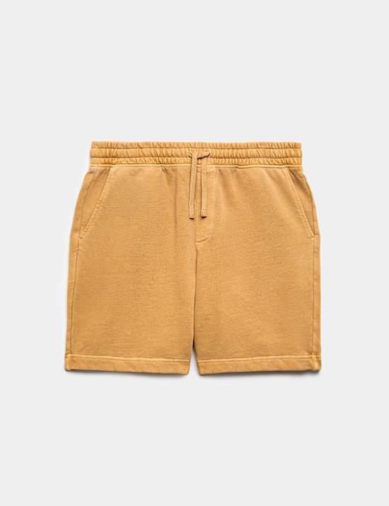 Relaxed Fit Pure Cotton Garment Dye Short