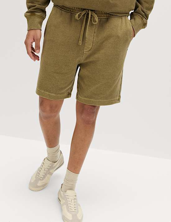Relaxed Fit Pure Cotton Garment Dye Short